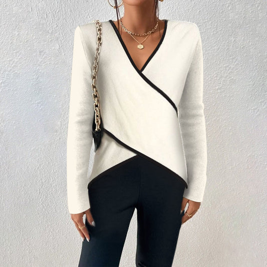 Luxe v-neck comfortable timeless sweater for women | Naya -1
