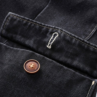 Structured cotton blend blazer with contrast stitching for men | Calder