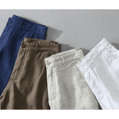 Lightweight relaxed fit summer shorts with rolled hem for men | Maro