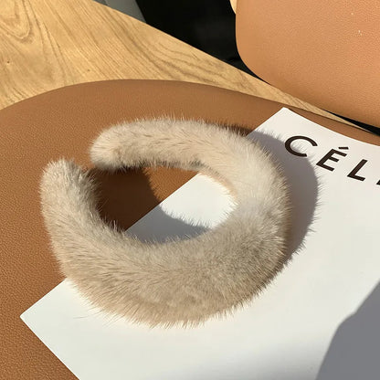Elegant winter plush headband accessory for women | Elara