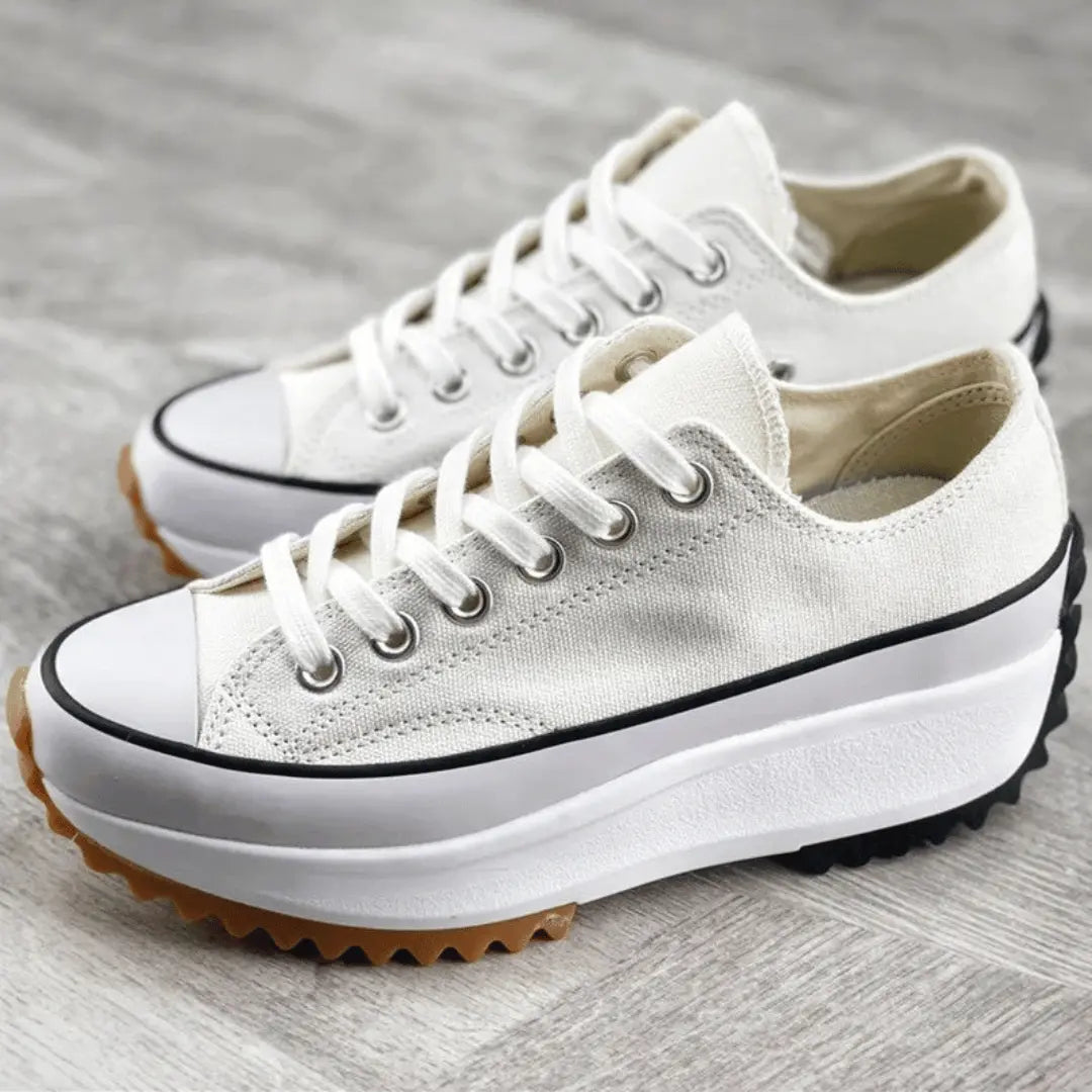 Chunky casual canvas trainers for women | ChunkyChic -8