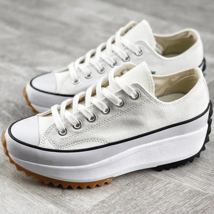 Chunky casual canvas trainers for women | ChunkyChic -8