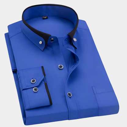 Classic long-sleeve signature shirt for men | Duvane -7