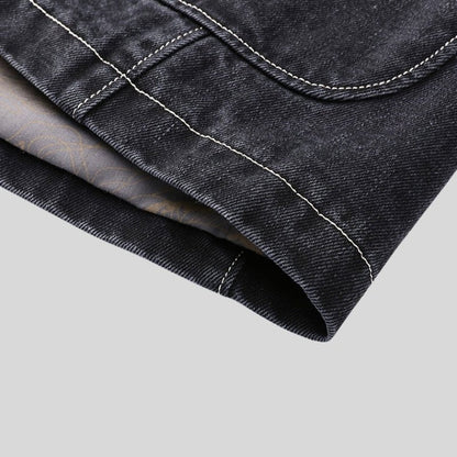 Structured cotton blend blazer with contrast stitching for men | Calder