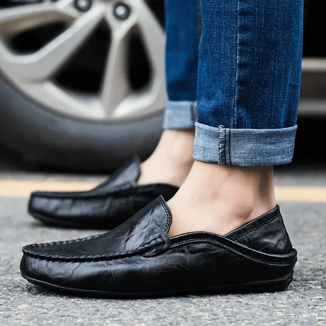 Classic Tuscan slip-on moccasin loafers for men | Matteo Bellucci -9