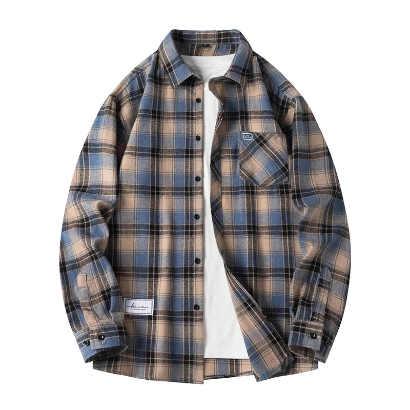 Classic plaid flannel shirt with relaxed everyday fit for men | Maverick