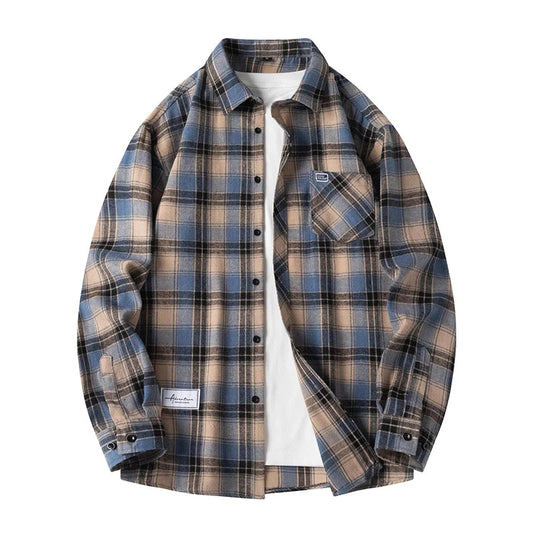 Classic plaid flannel shirt with relaxed everyday fit for men | Maverick