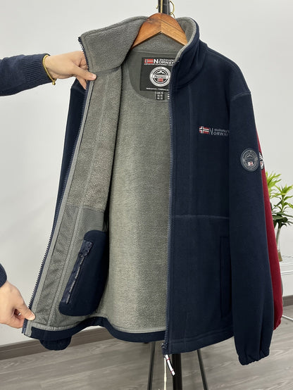 Warm lightweight outdoor fleece jacket for men | Julius -2