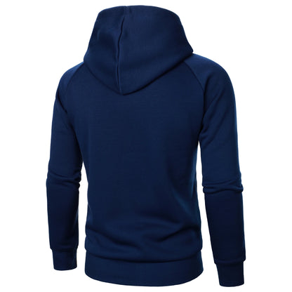 Asymmetric zip hoodie with sculpted crossover hood design for men | Crossover