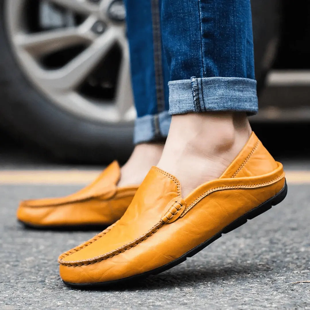 Classic Tuscan slip-on moccasin loafers for men | Matteo Bellucci -1
