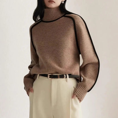 Cosy ribbed turtleneck sweater for women | Alizée -2