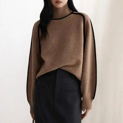Cosy ribbed turtleneck sweater for women | Alizée -4