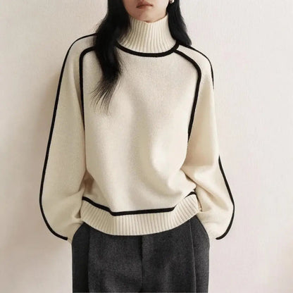 Cosy ribbed turtleneck sweater for women | Alizée -6
