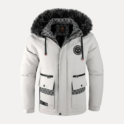 Warm hooded down puffer jacket for men | Alpine Armor -3