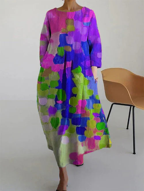 Lightweight floral print summer dress for women | Antonella -1