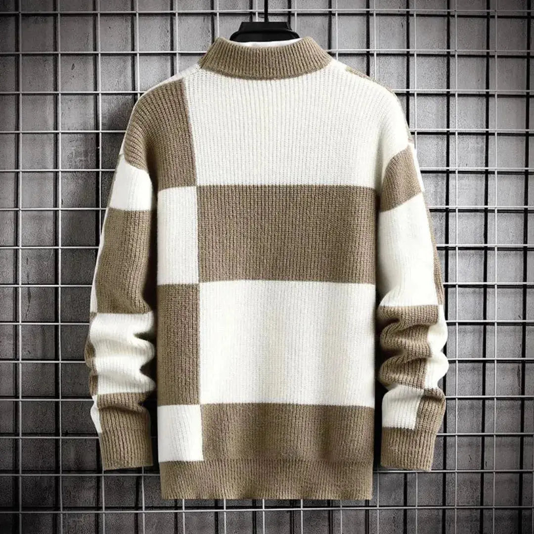 Monochrome crewneck knit sweater for men | Apollo -2