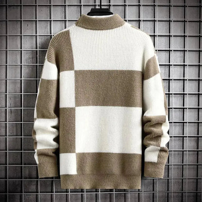 Monochrome crewneck knit sweater for men | Apollo -2