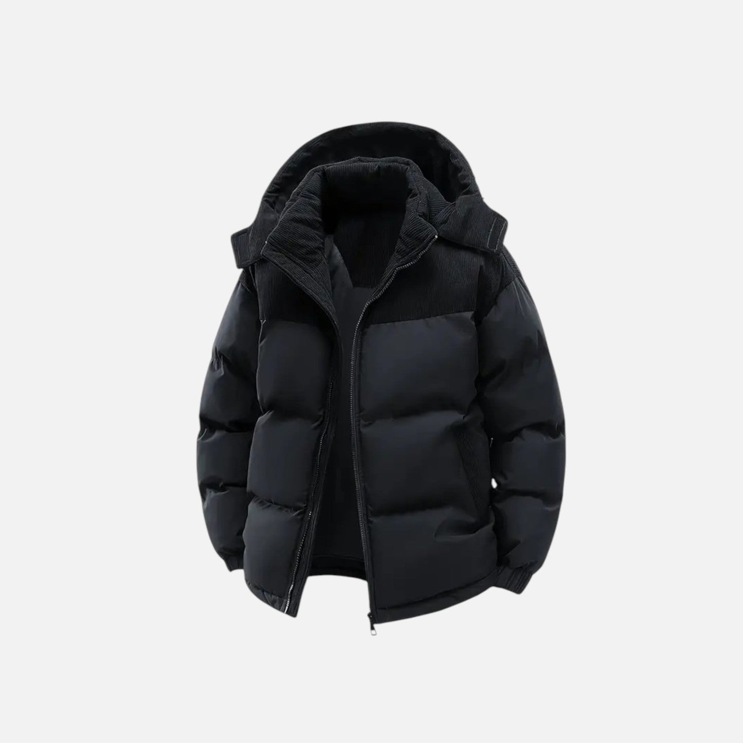 Colour-block hooded jacket with detachable hood for men | Archer