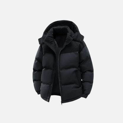 Colour-block hooded jacket with detachable hood for men | Archer