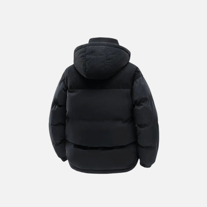 Colour-block hooded jacket with detachable hood for men | Archer