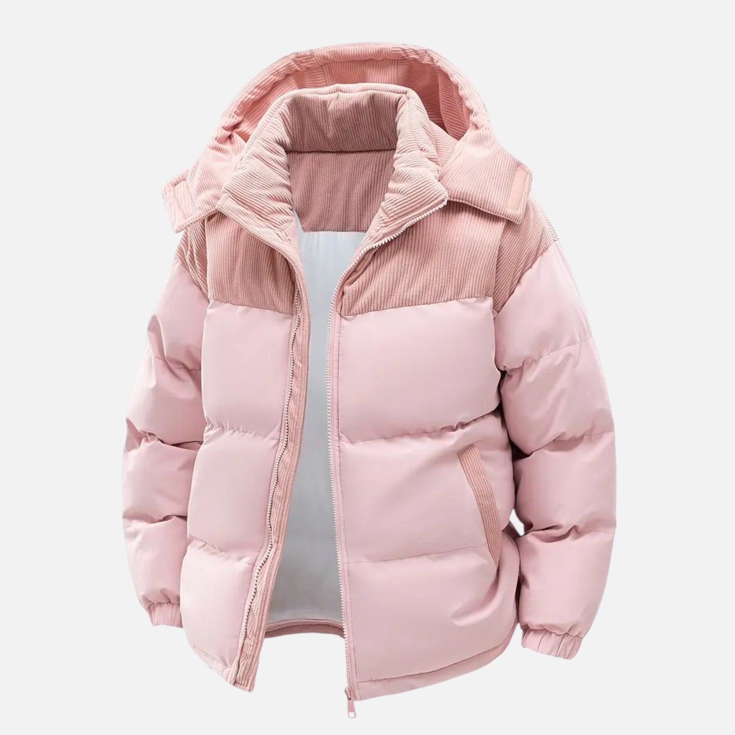 Colour-block hooded jacket with detachable hood for men | Archer