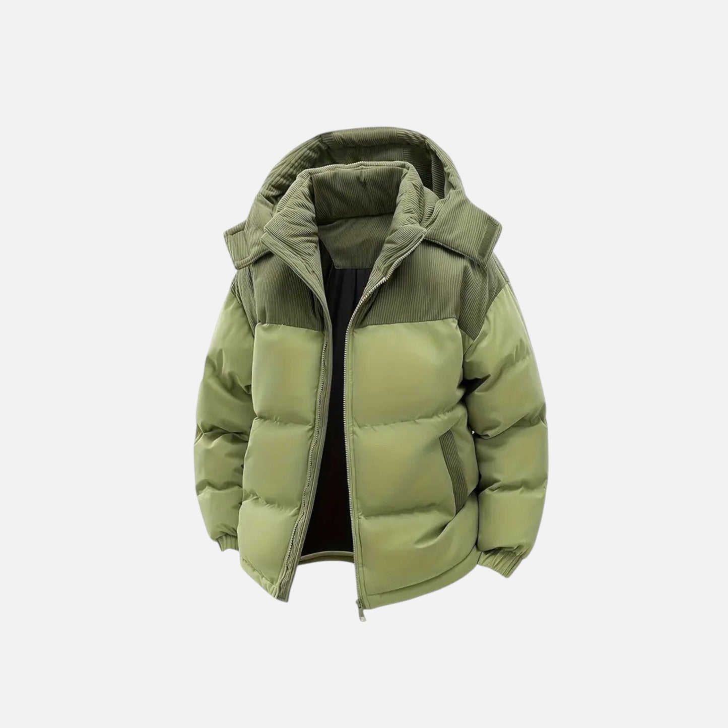 Colour-block hooded jacket with detachable hood for men | Archer