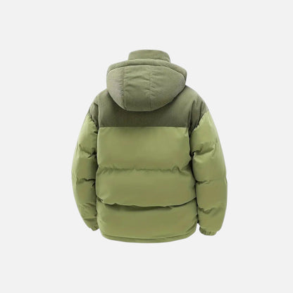 Colour-block hooded jacket with detachable hood for men | Archer