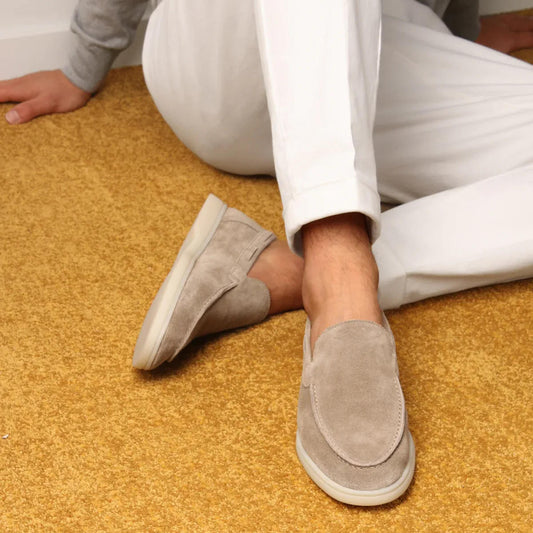 Yacht-style slip-on loafers with hand-stitched detailing for men | Harbor