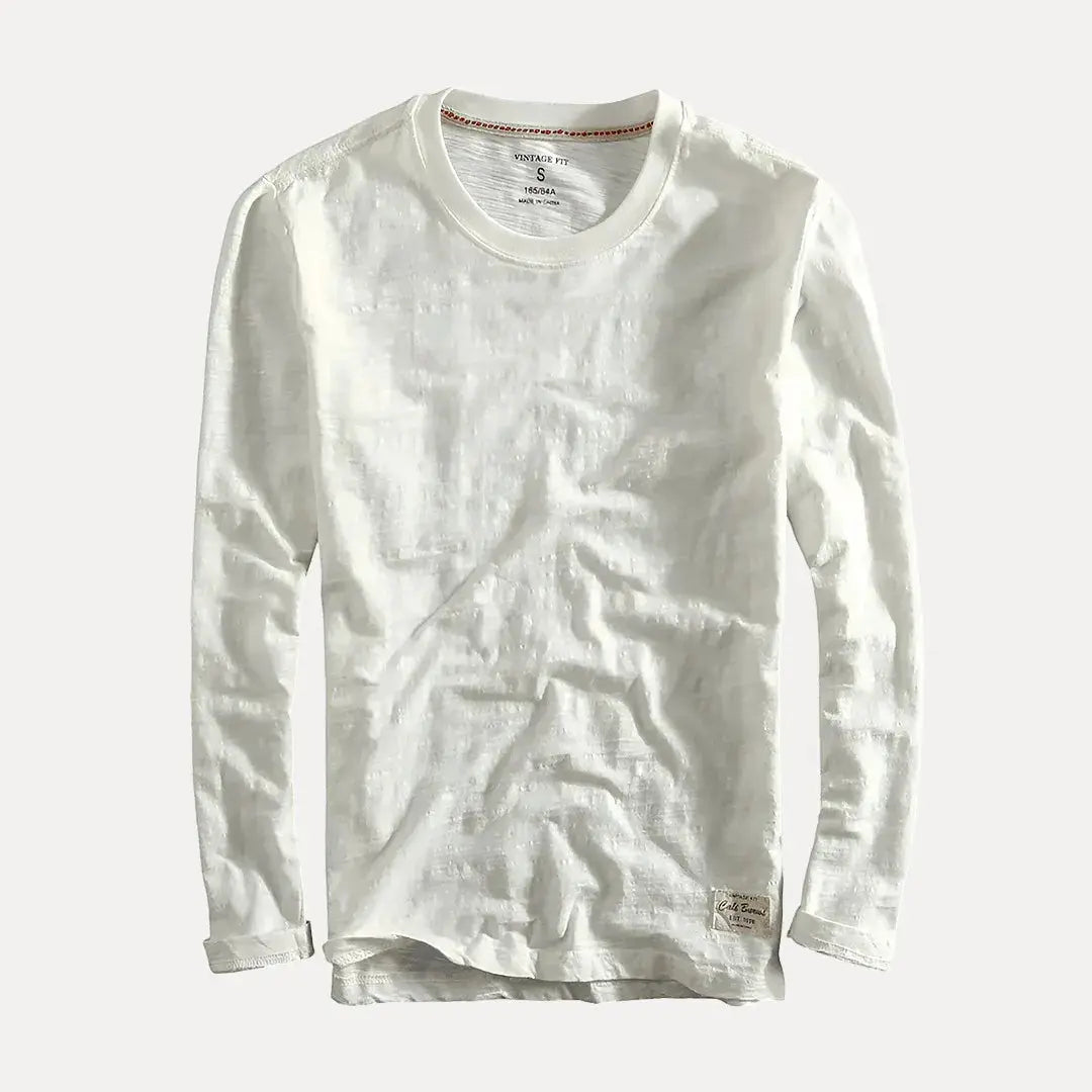 Classic long-sleeve cotton shirt for men | Axel -3