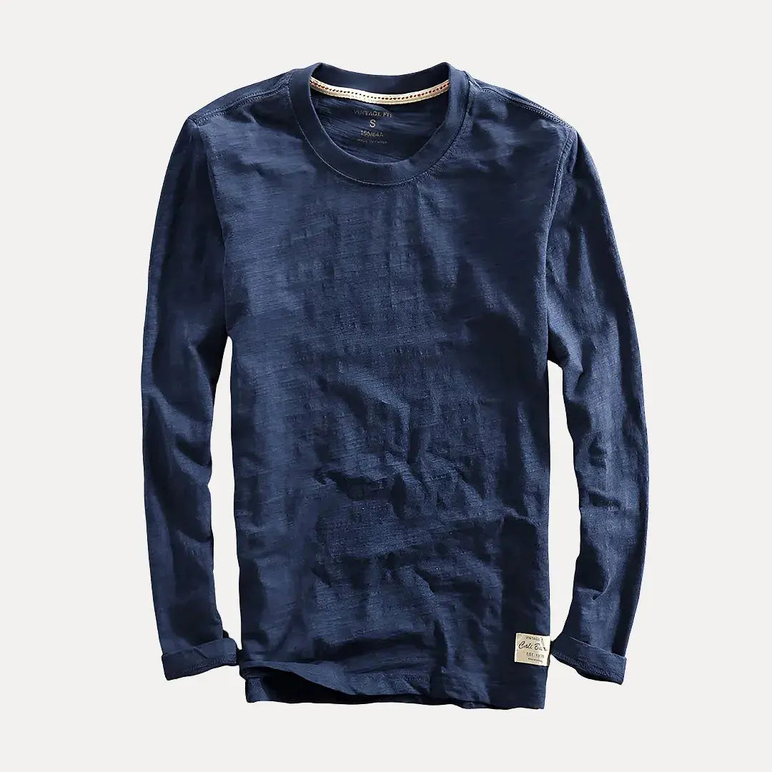 Classic long-sleeve cotton shirt for men | Axel -2