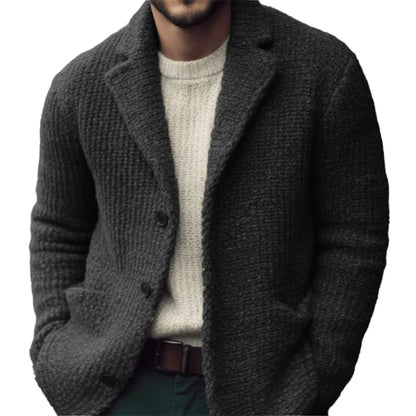 Soft regular-fit button-through cardigan for men | Derek -2