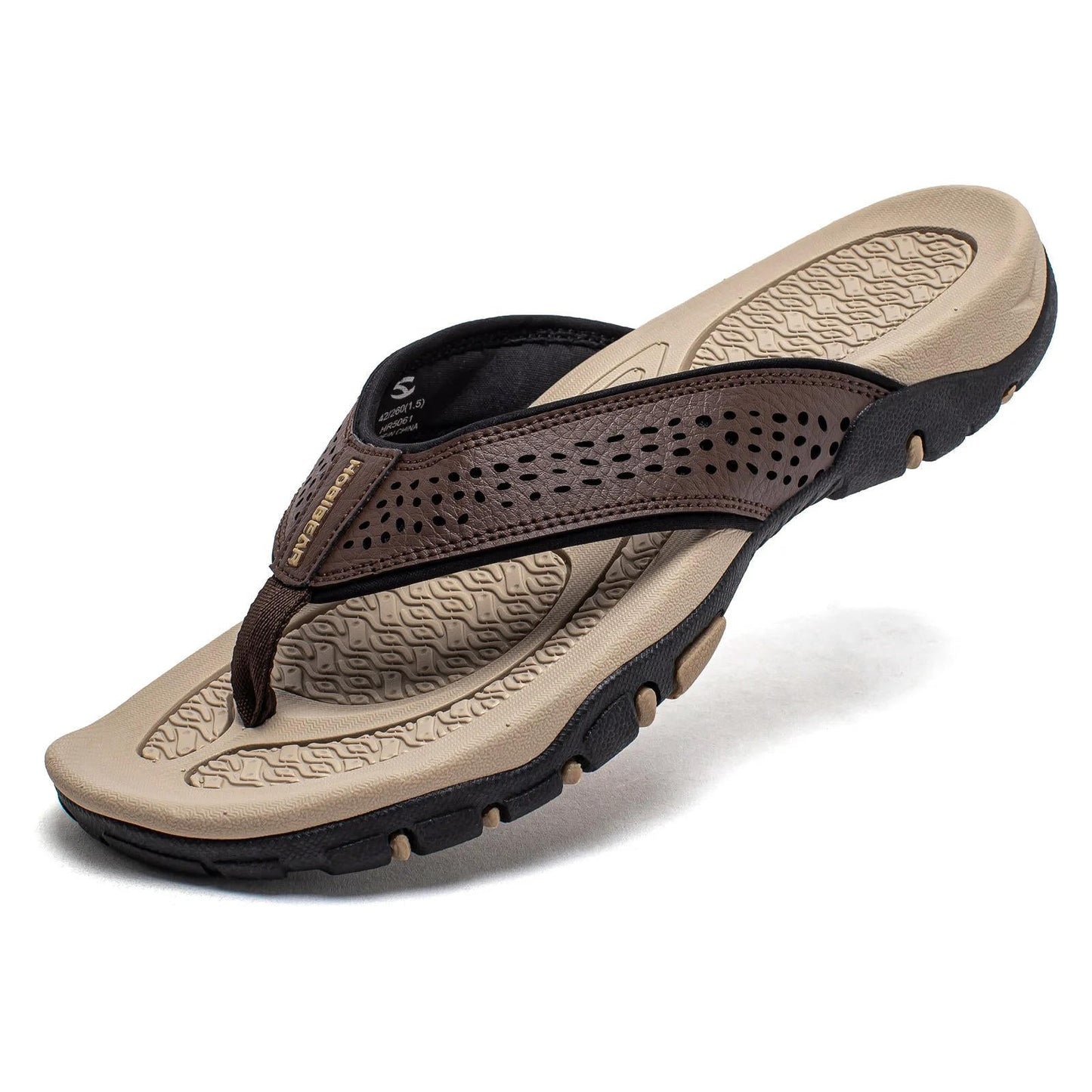 Athletic flip flops with structured arch support for men | Torin