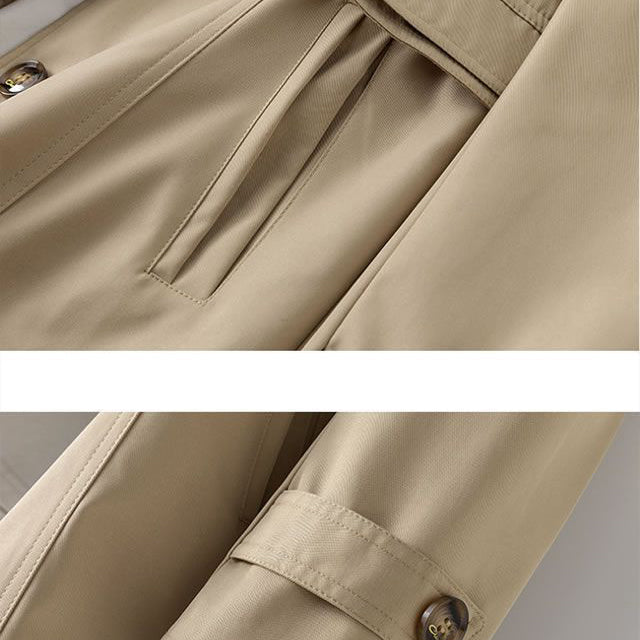 Elegant belted classic trench coat for women | Bella Vita -5