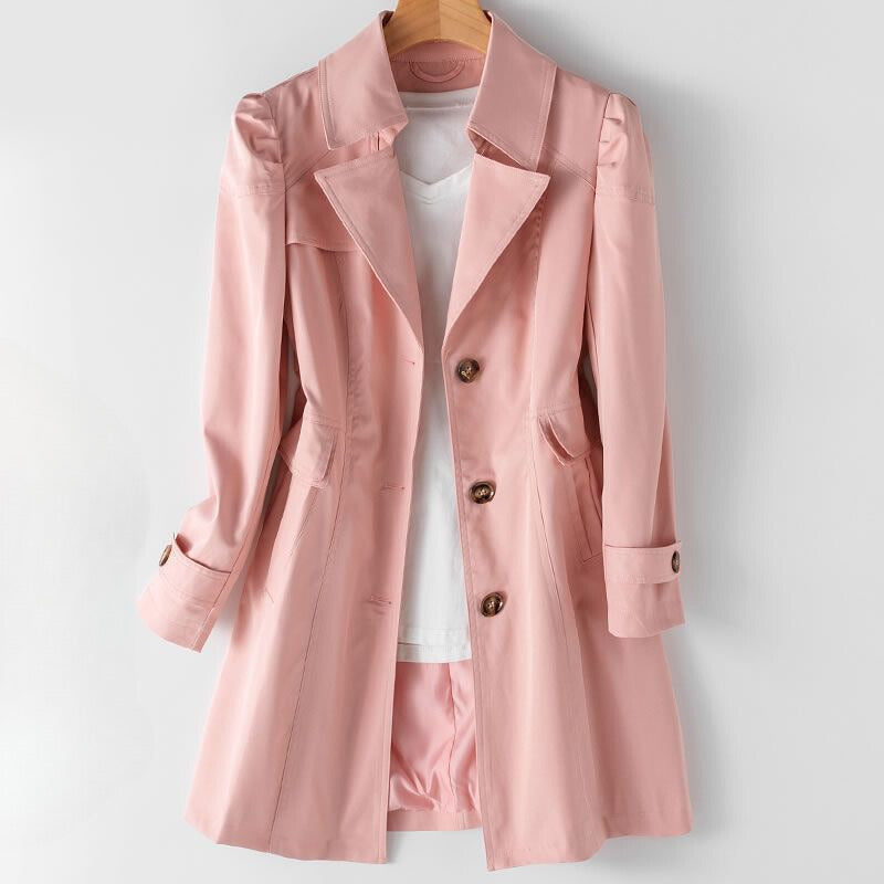 Elegant belted classic trench coat for women | Bella Vita -3