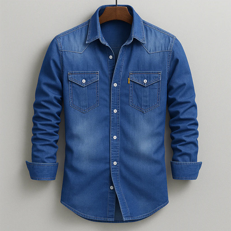 Western style button-front denim shirt for men | Ben Smith Colorado