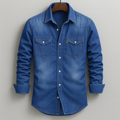 Western style button-front denim shirt for men | Ben Smith Colorado