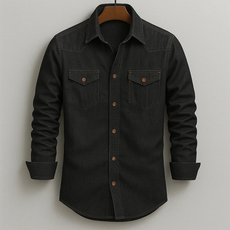 Western style button-front denim shirt for men | Ben Smith Colorado