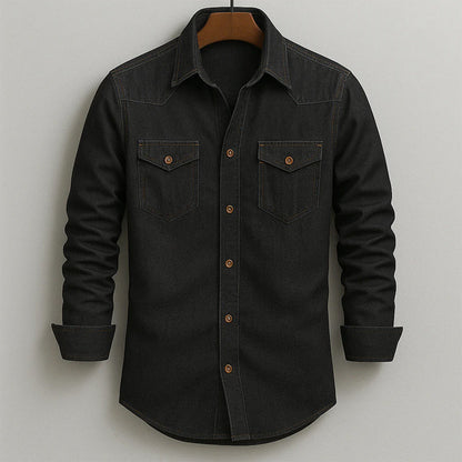 Western style button-front denim shirt for men | Ben Smith Colorado