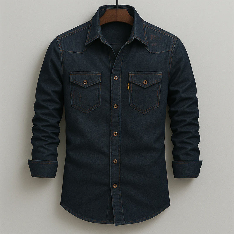 Western style button-front denim shirt for men | Ben Smith Colorado