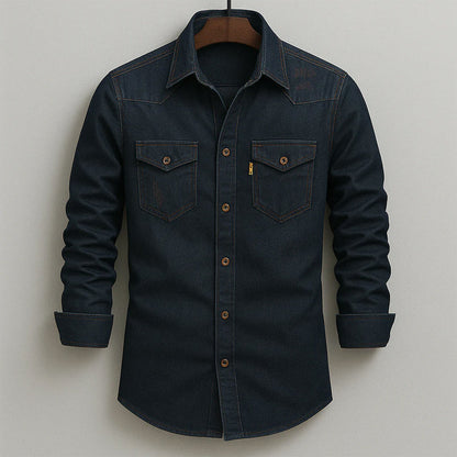 Western style button-front denim shirt for men | Ben Smith Colorado