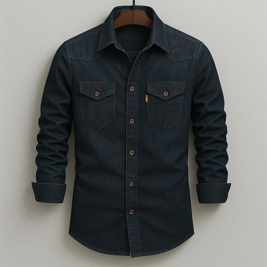 Western style button-front denim shirt for men | Ben Smith Colorado