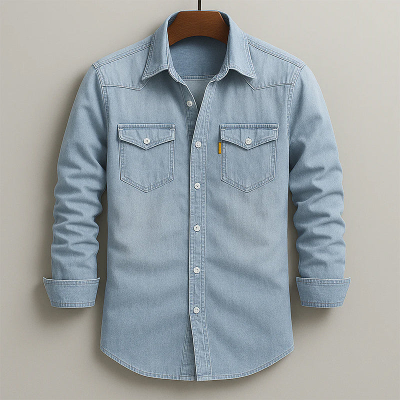 Western style button-front denim shirt for men | Ben Smith Colorado
