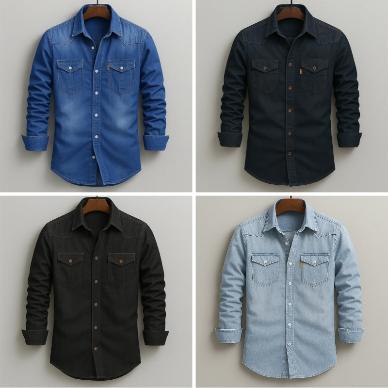 Western style button-front denim shirt for men | Ben Smith Colorado