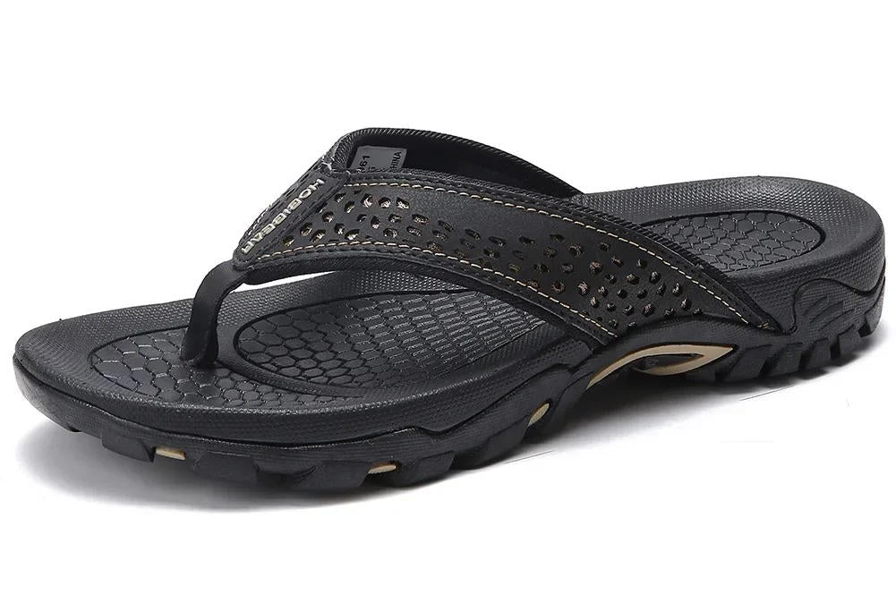 Athletic flip flops with structured arch support for men | Torin