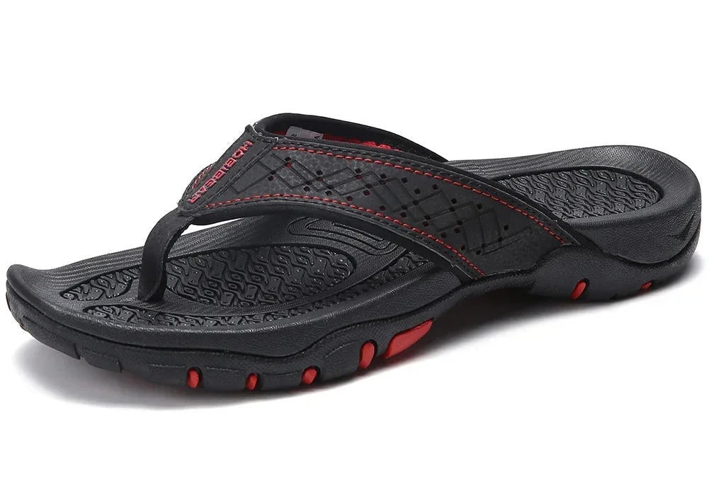 Athletic flip flops with structured arch support for men | Torin