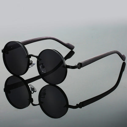 Lightweight round metal frame sunglasses for women | Aurora -5