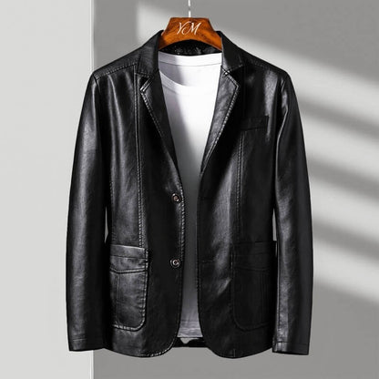 Classic tailored Italian leather jacket for men | Alessandro Verdi -4