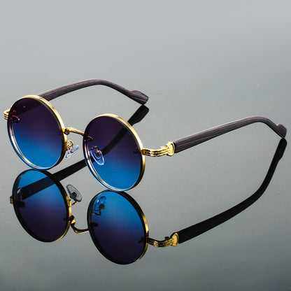 Lightweight round metal frame sunglasses for women | Aurora -2