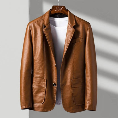 Classic tailored Italian leather jacket for men | Alessandro Verdi -1