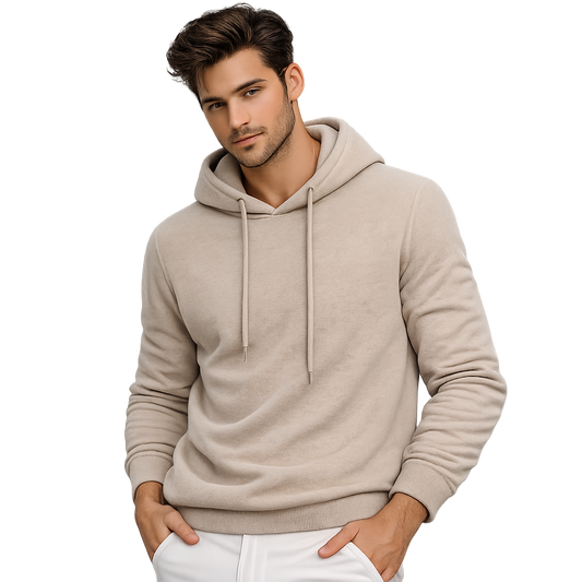 Minimalist soft knit hoodie for men | Casvian Core